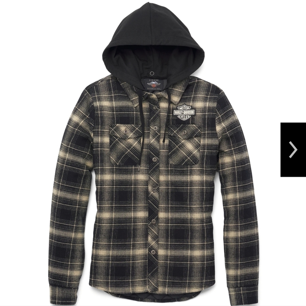 Women's Harley Bar and Shield Flannel Shirt Jacket
